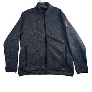 Stormtech Performance LS Full Zip Soft Heathered Grey Fleece Jacket Mens Large